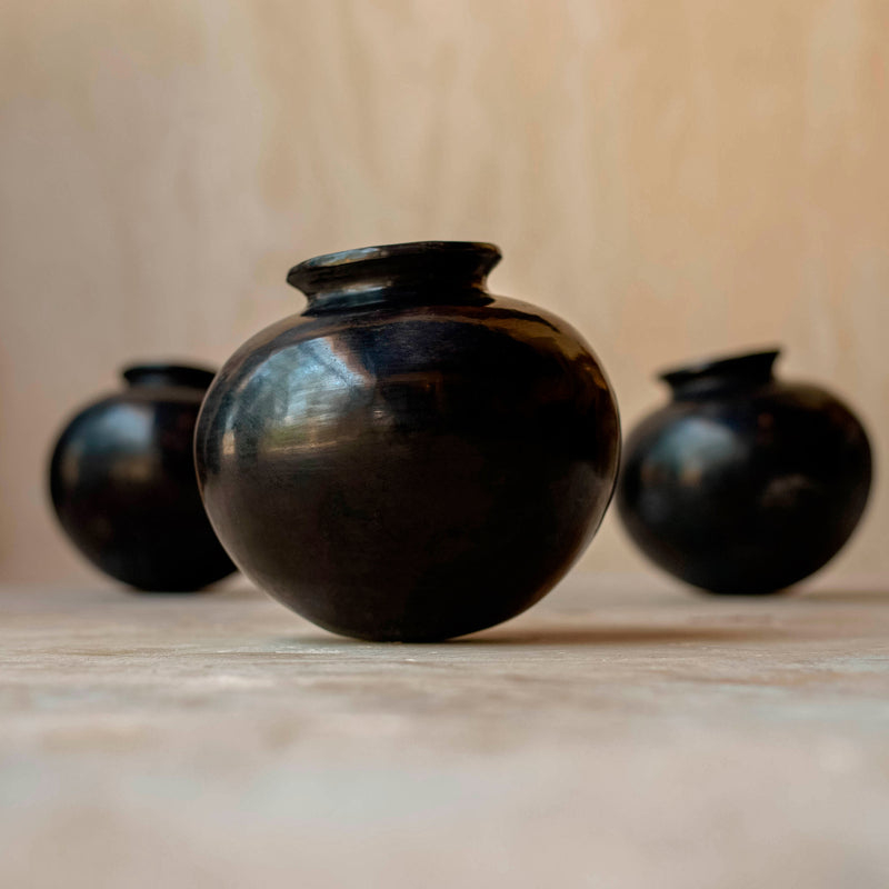Black Clay Vase 2