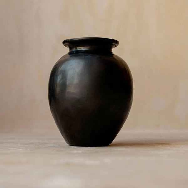 Black Clay Vase