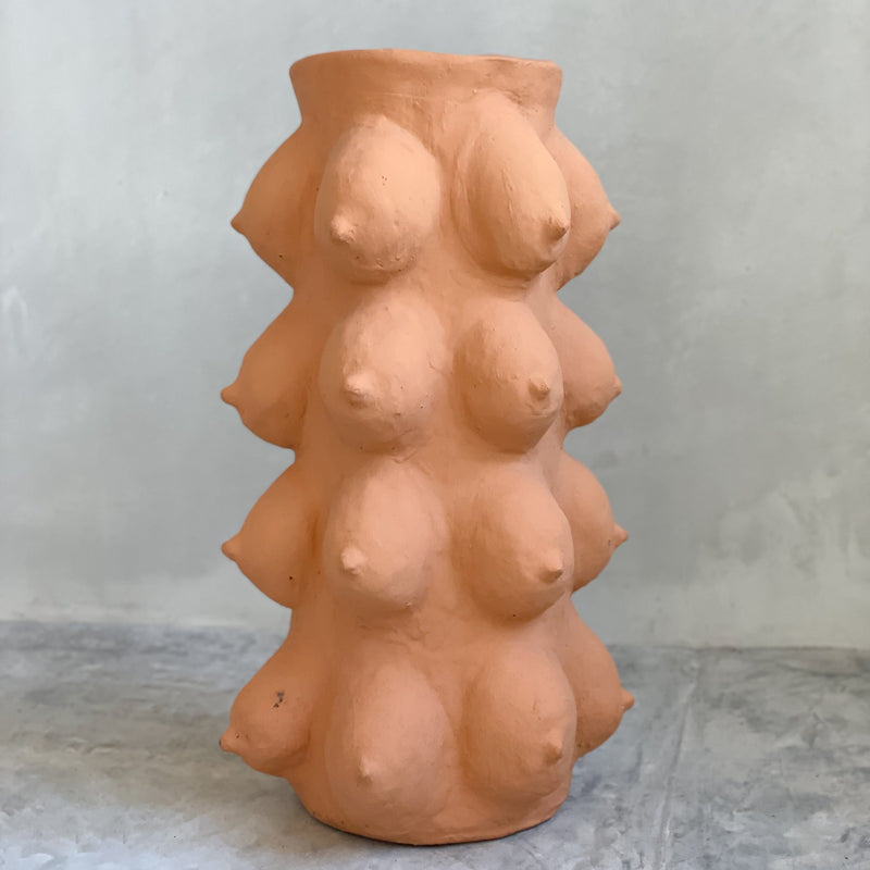 Breasts Cylinder Vase - Medium